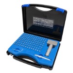 Prægestempler i sæt 3 mm med tal, bogstaver og håndtag